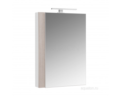 Зеркальный шкаф Aquaton Кантри 55 белый, дуб верона 1A257702AHB20
