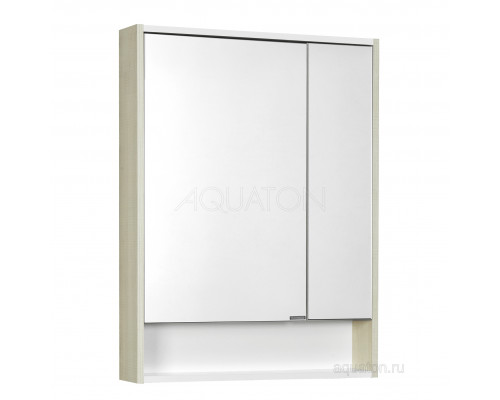 Зеркальный шкаф Aquaton Рико 65 белый, ясень фабрик 1A215202RIB90