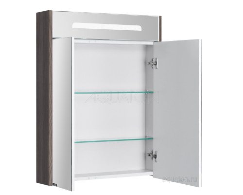 Зеркальный шкаф Aquaton Сильва 60 дуб макиато 1A216202SIW50