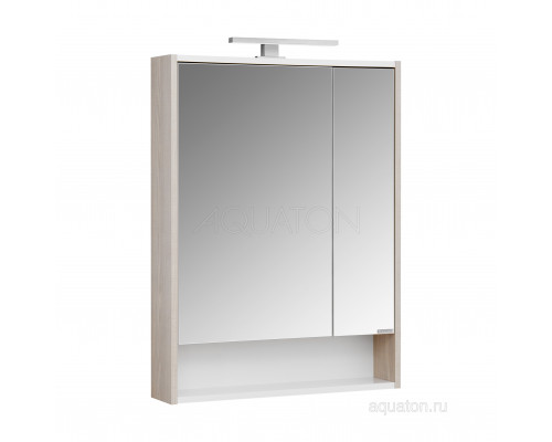 Зеркальный шкаф Aquaton Рико 65 белый, ясень фабрик 1A215202RIB90