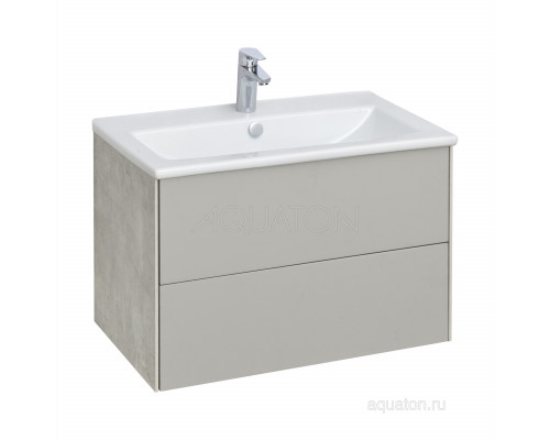 Тумба под раковину Aquaton Сохо 75 cлэйт, галька серая 1A258101AJ9A0