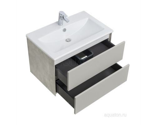 Тумба под раковину Aquaton Сохо 75 cлэйт, галька серая 1A258101AJ9A0