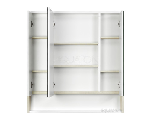 Зеркальный шкаф Aquaton Рико 80 белый, ясень фабрик 1A215302RIB90
