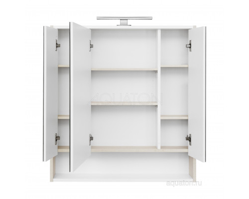 Зеркальный шкаф Aquaton Рико 80 белый, ясень фабрик 1A215302RIB90