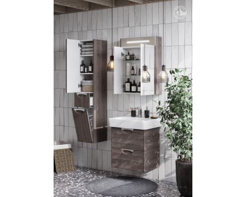 Шкаф - колонна Aquaton Сильва левый дуб макиато 1A215603SIW5L