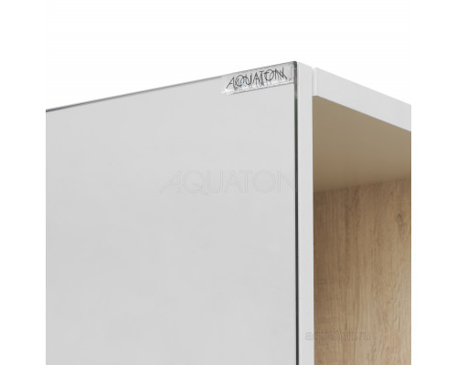 Шкаф - колонна Aquaton Сканди с зеркалом белый, дуб верона 1A253403SDB20