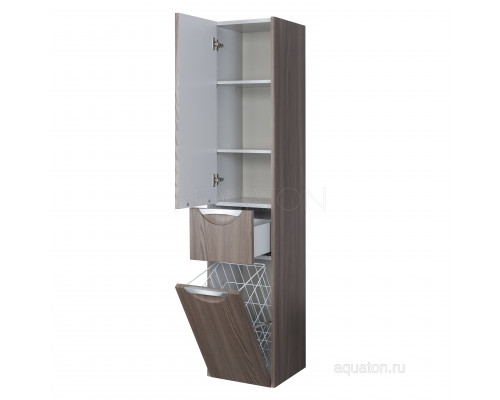 Шкаф - колонна Aquaton Сильва левый дуб макиато 1A215603SIW5L