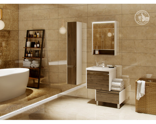 Шкаф - колонна Aquaton Капри правый таксония темная 1A230503KPDBR