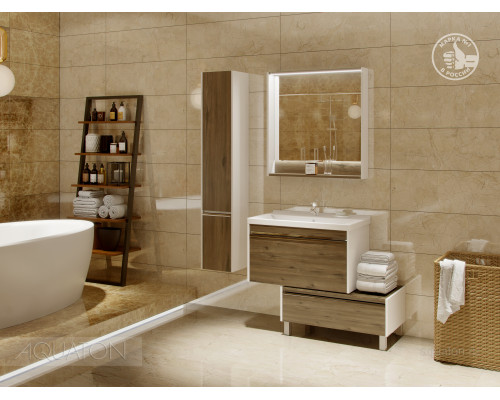 Шкаф - колонна Aquaton Капри правый таксония темная 1A230503KPDBR