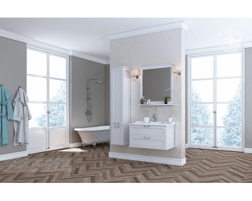 Шкаф - колонна Aquaton Леон дуб белый 1A186503LBPS0