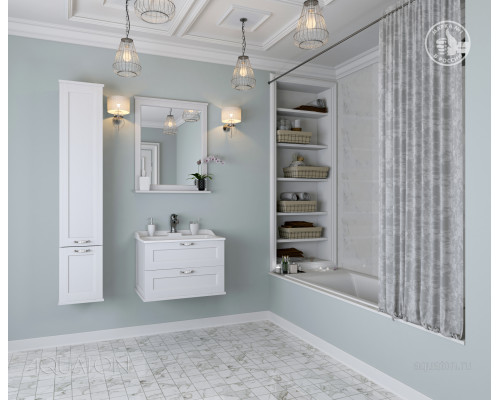 Шкаф - колонна Aquaton Леон дуб белый 1A186503LBPS0
