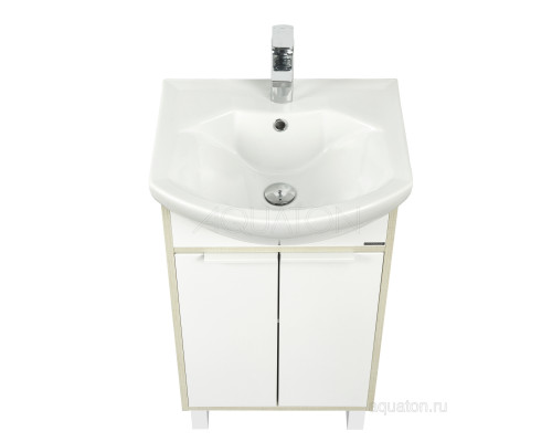 Тумба под раковину Aquaton Рико 50 белый, ясень фабрик 1A212401RIB90