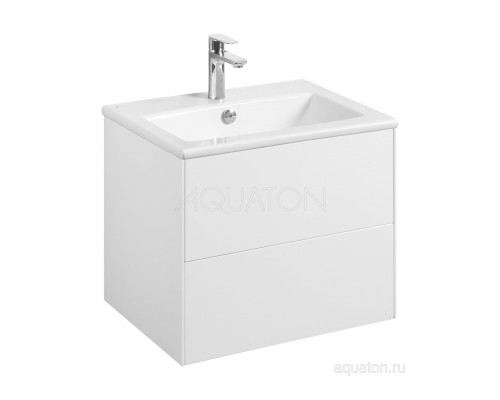 Тумба под раковину AQUATON Сохо 60 белый глянец 1A258001AJ010