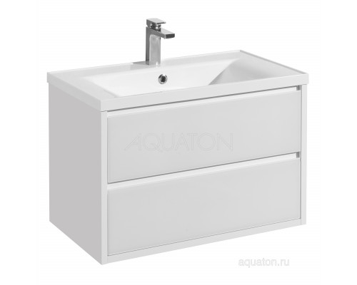 Тумба под раковину Aquaton Римини 80 белый глянец 1A226701RN010 NEW