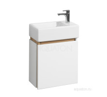Тумба под раковину Aquaton Эклипс М подвесная эбони светлый левая 1A172801EK49L