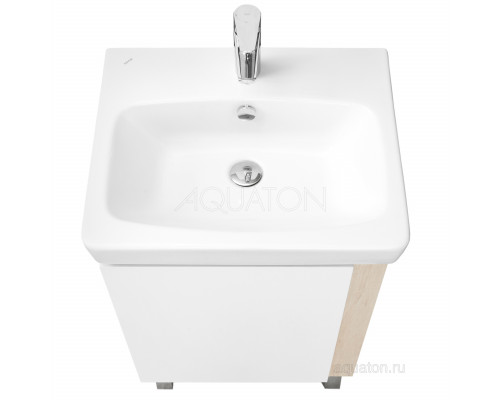 Тумба под раковину Aquaton Кантри 55 белый, дуб верона 1A257601AHB20