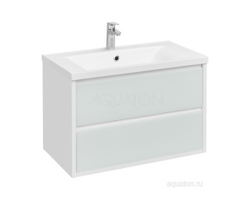 Тумба под раковину Aquaton Римини 80 белый глянец 1A226701RN010 NEW
