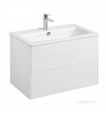 Тумба под раковину AQUATON Сохо 75 белый глянец 1A258101AJ010