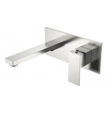 Смеситель для умывальника из стены Qubic Brushed Nickel Boheme