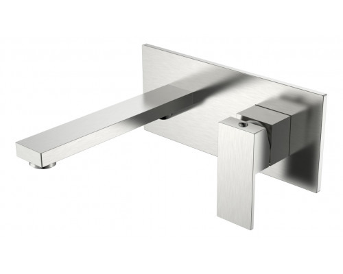 Смеситель для умывальника из стены Qubic Brushed Nickel Boheme