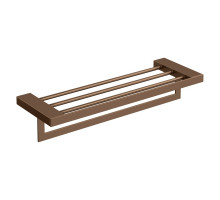 Полка для полотенец Qubic Brushed Bronze
