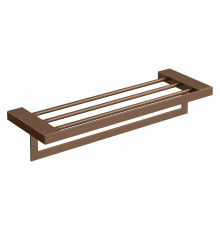 Полка для полотенец Qubic Brushed Bronze