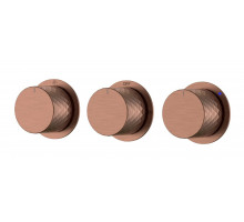 Смеситель встроенный STICK DIAMOND BRUSHED BRONZE 3-х проходной
