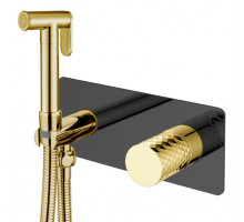 Смеситель гигиенический STICK BLACK DIAMOND GOLD Boheme