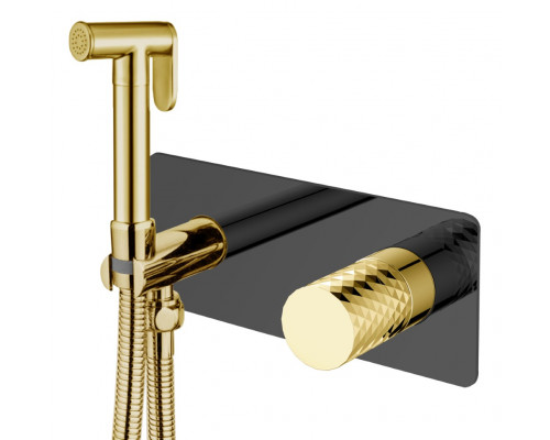 Смеситель гигиенический STICK BLACK DIAMOND GOLD Boheme