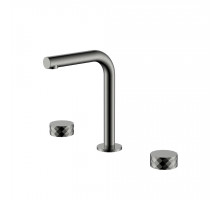 Смеситель на столешницу STICK DIAMOND на 3 отв. Gun Metal