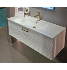Тумба Linea 120 белая + Золото