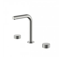 Смеситель на столешницу STICK SPIRALE на 3 отв. Nickel Brush