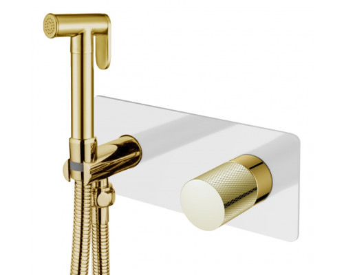Смеситель гигиенический STICK WHITE TOUCH GOLD Boheme
