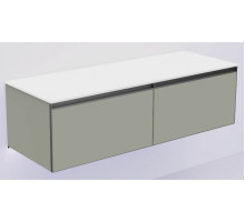 QUATRO 2 140см (70+70) тумба LUNA профиль ANTHRACITE + внутр. подсв.