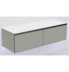 QUATRO 2 140см (70+70) тумба LUNA профиль ANTHRACITE + внутр. подсв.