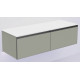 QUATRO 2 140см (70+70) тумба LUNA профиль ANTHRACITE + внутр. подсв.