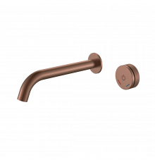 Смеситель автоматический для раковины из стены на 2 отв. TECH Brushed Bronze