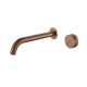 Смеситель автоматический для раковины из стены на 2 отв. TECH Brushed Bronze