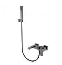 Смеситель для ванны с душем Qubic Shine Gun Metal Boheme