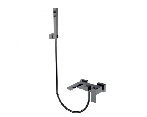 Смеситель для ванны с душем Qubic Shine Gun Metal Boheme