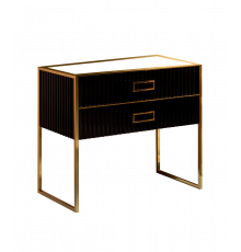 Тумба MONACO 100см h84см черная глянец + золото под раковину моноблок Armadi Art