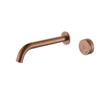 Смеситель автоматический для раковины из стены на 2 отв. TECH Copper Brushed
