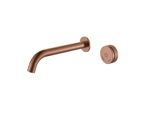 Смеситель автоматический для раковины из стены на 2 отв. TECH Copper Brushed