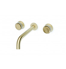 Смеситель из стены AURA на 3 отв. MAT GOLD Boheme