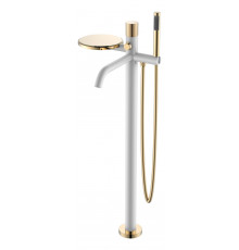Смеситель STICK напольный WHITE DIAMOND GOLD Boheme