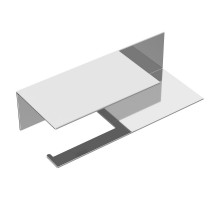 Держатель для туалетной бумаги c полкой Qubic Chrome