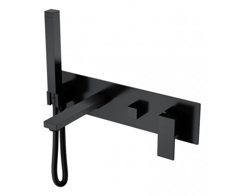 Смеситель для ванны встроенный Qubic Matt Black Boheme