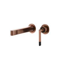 Смеситель Boheme Duo для раковины из стены 2х-позиционный BRUSHED BRONZE