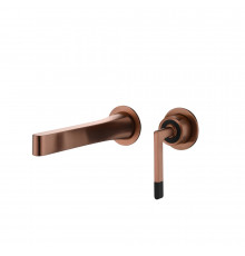 Смеситель Boheme Duo для раковины из стены 2х-позиционный BRUSHED BRONZE
