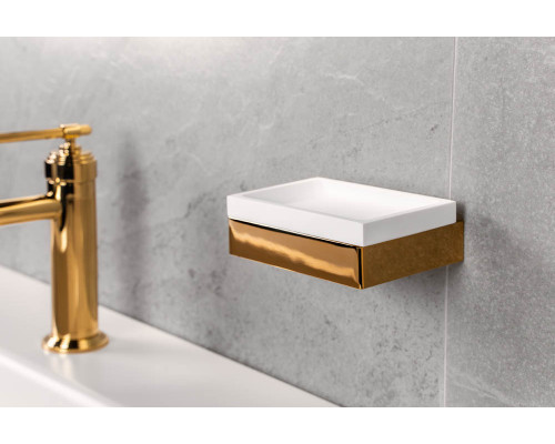 Мыльница настенная Qubic Gold